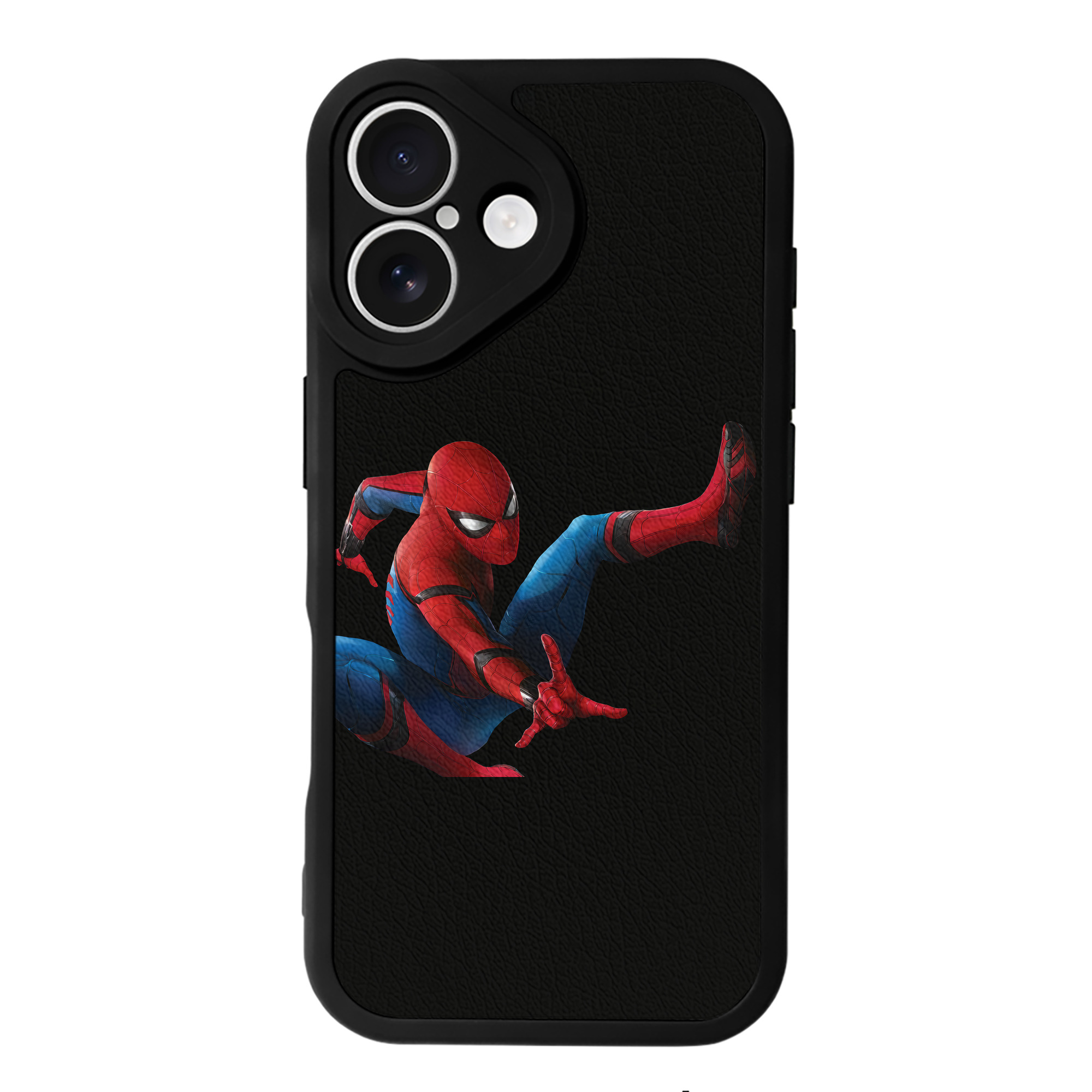 （画像用） Spider Man スパイダーマン 【iPhone 16シリーズ対応】シリコンスマホケース（レザー調） 材質：シリコン
